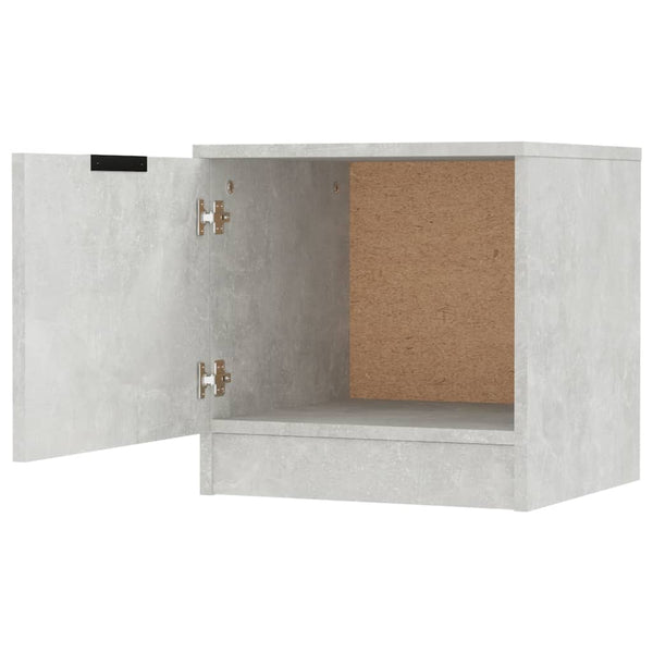 Nachttische 2er Set Betongrau 40x40 cm