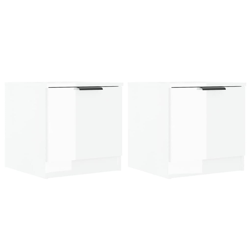 vidaXL Nightstands 2 pcs. High Gloss White 40x39x40 cm