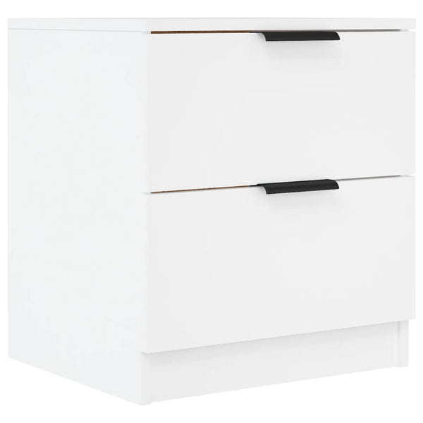 Nachttische 2er Set Weiß Holz