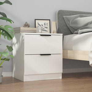 Nachttische 2er Set Weiß Holz