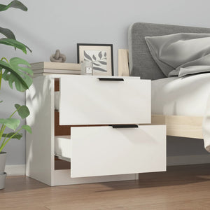 Nachttische 2er Set Weiß Holz