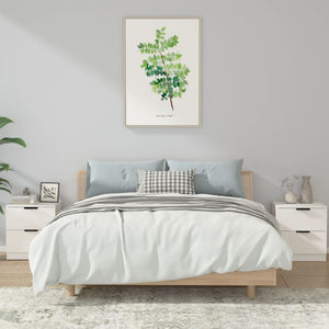 Nachttische 2er Set Weiß Holz