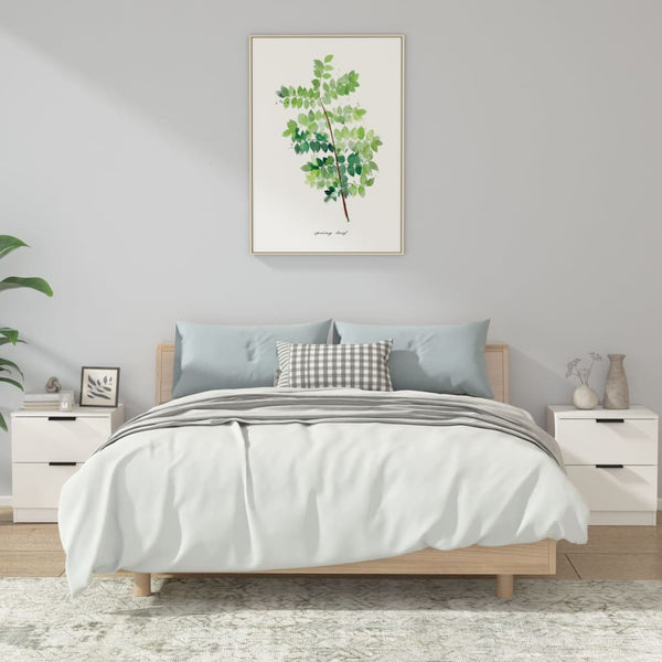 Nachttische 2er Set Weiß Holz