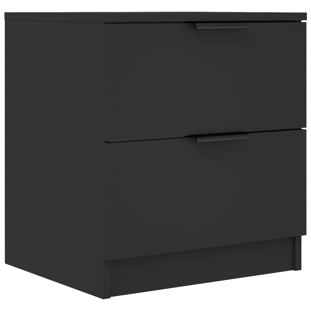 vidaXL Nightstand Black Engineered Wood