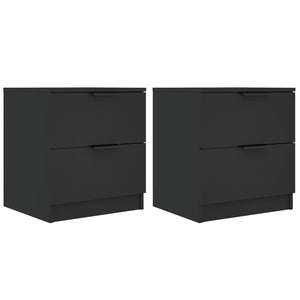 Schwarze Nachttische 2er Set