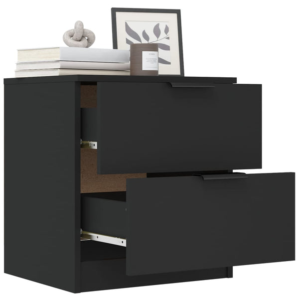 Schwarze Nachttische 2er Set