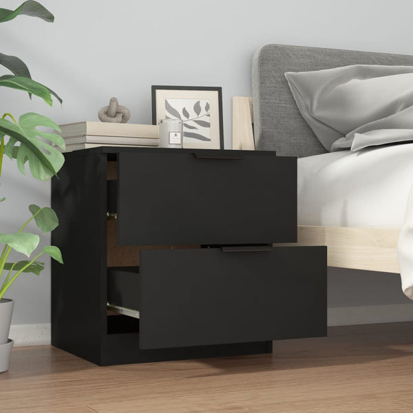 Schwarze Nachttische 2er Set