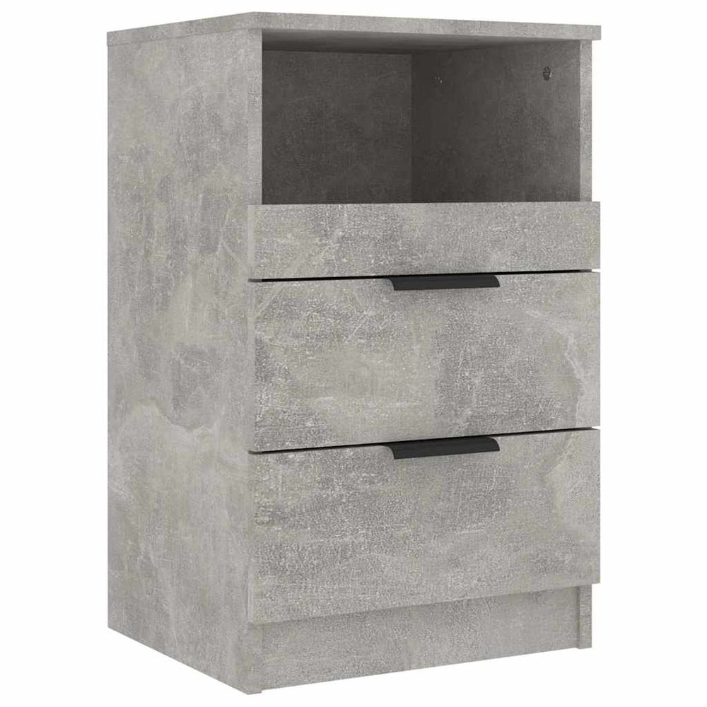vidaXL Nightstand Concrete Gray Engineered Wood