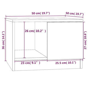 Sonoma Eiche Couchtisch 50x50 cm