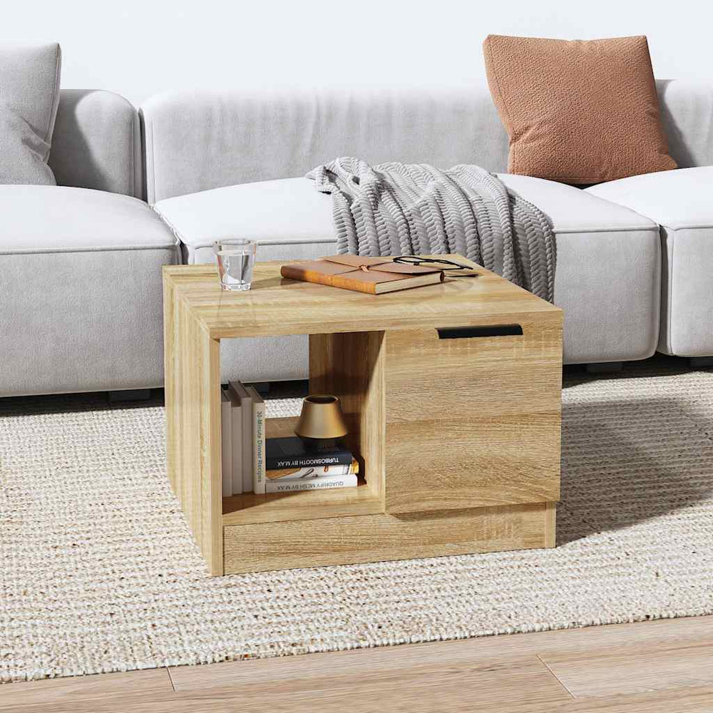 vidaXL Table basse chêne Sonoma 50x50x36 cm Bois d'ingénierie