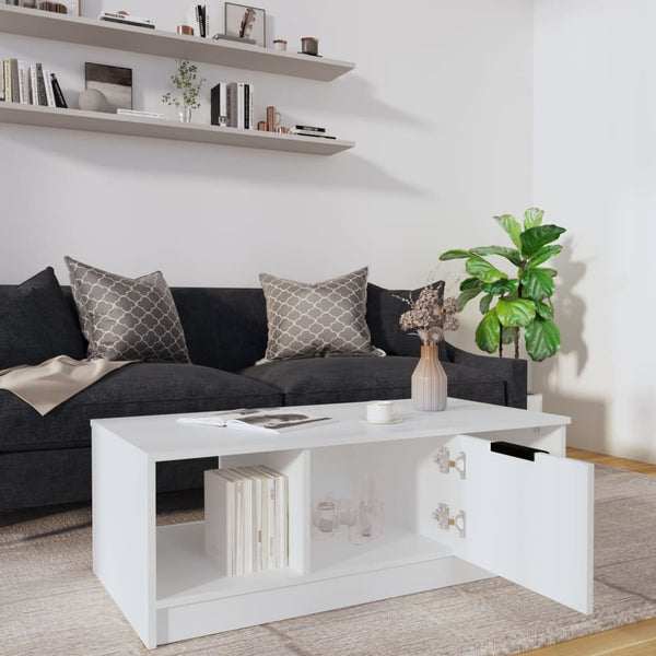 Weißer Couchtisch 102x50 cm