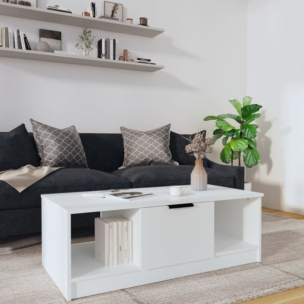 Weißer Couchtisch 102x50 cm