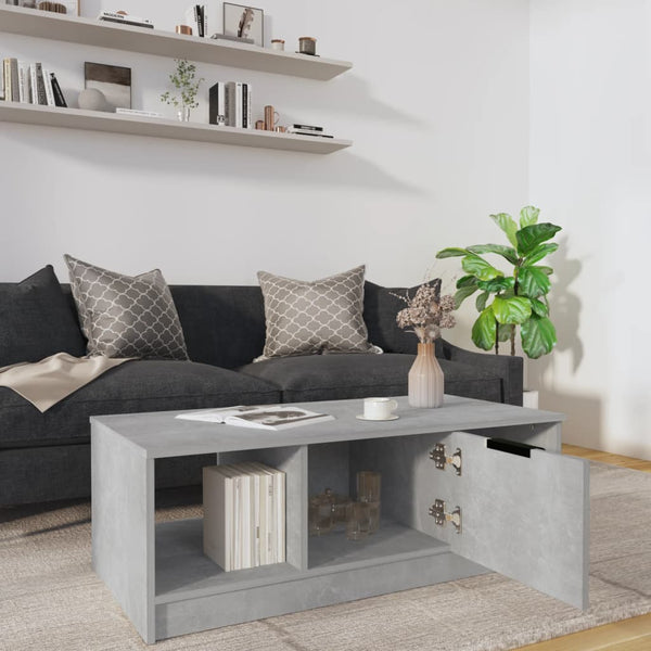 Betongrauer Couchtisch, 102 cm