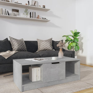 Betongrauer Couchtisch, 102 cm