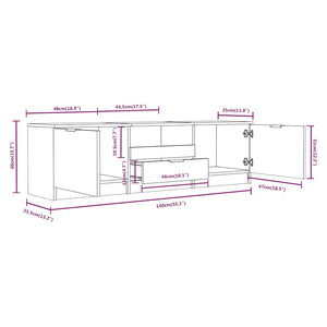 TV-Schrank Weiß 140 cm