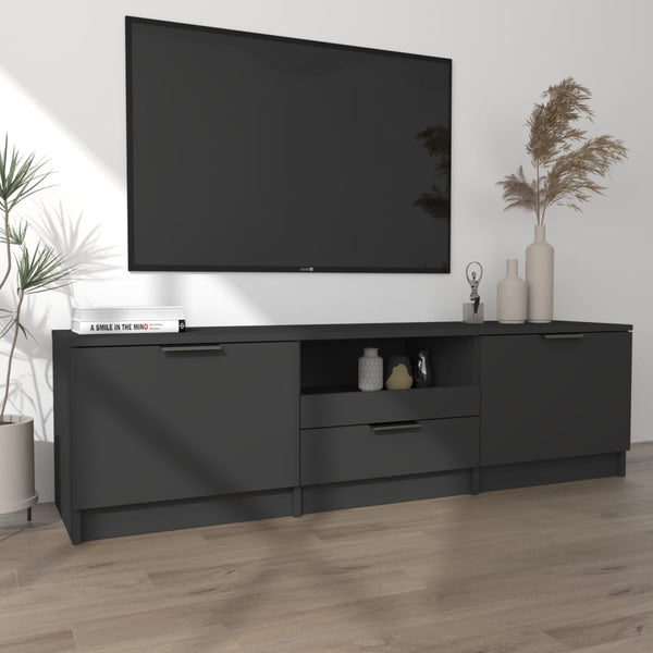 Schwarzer TV-Schrank 140 cm