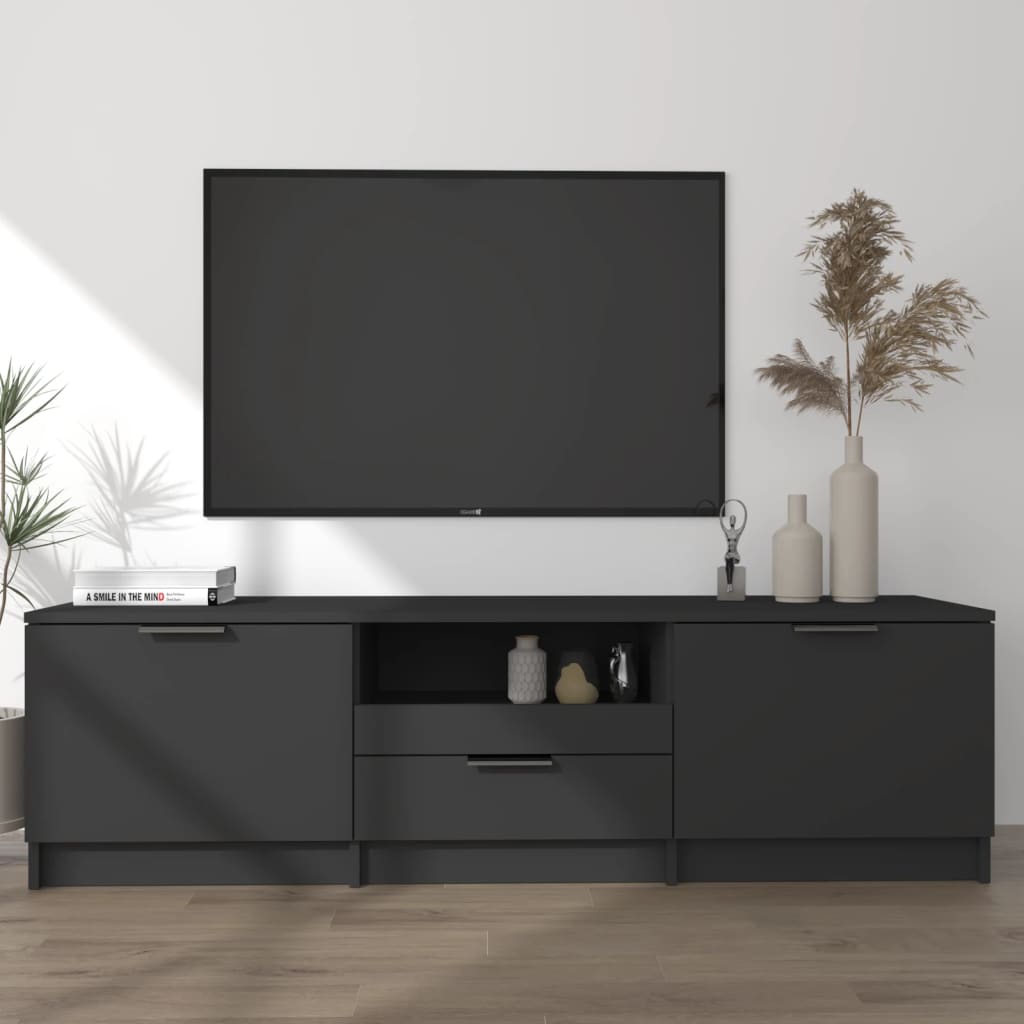 Schwarzer TV-Schrank 140 cm