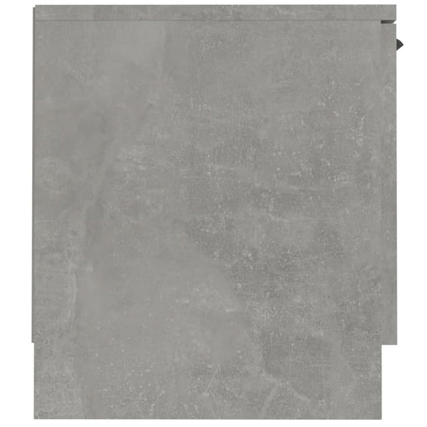 vidaXL Meuble TV gris béton 140x35x40 cm Bois d'ingénierie