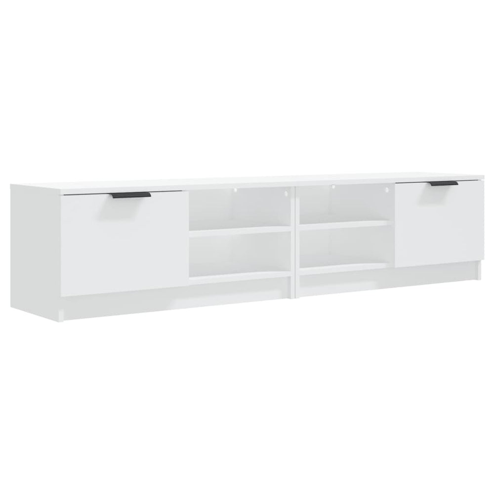 vidaXL Meubles TV 2 pcs Blanc 80x35x36,5 cm Bois d'ingénierie