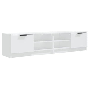 TV-Schränke Weiß Holz 80cm, 2er Set