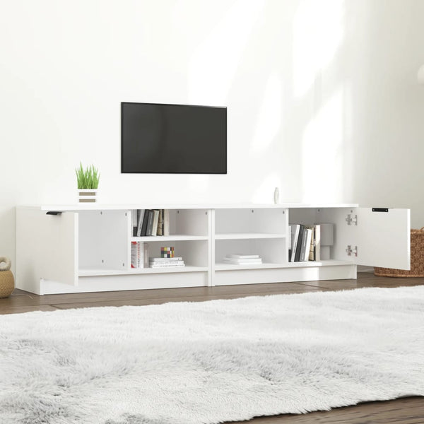 TV-Schränke Weiß Holz 80cm, 2er Set