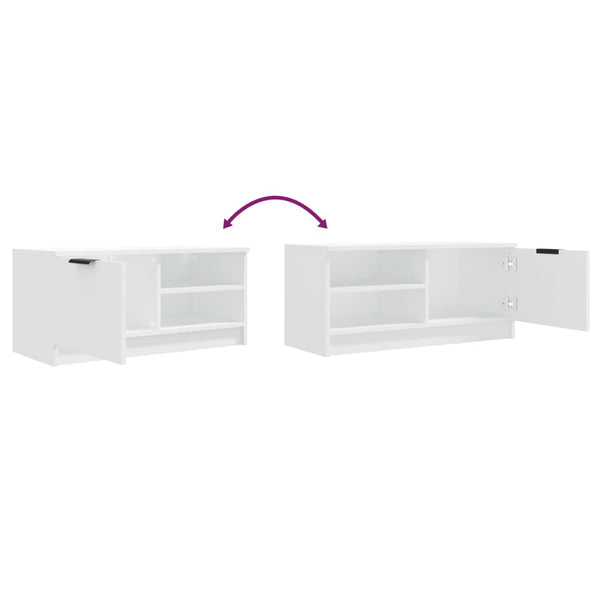 TV-Schränke Weiß Holz 80cm, 2er Set