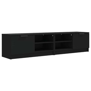 TV-Schränke Schwarz, 2er Set, 80 cm
