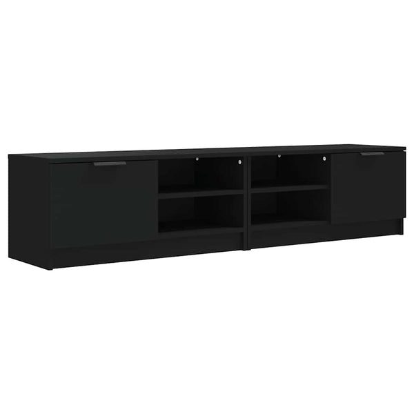 TV-Schränke Schwarz, 2er Set, 80 cm