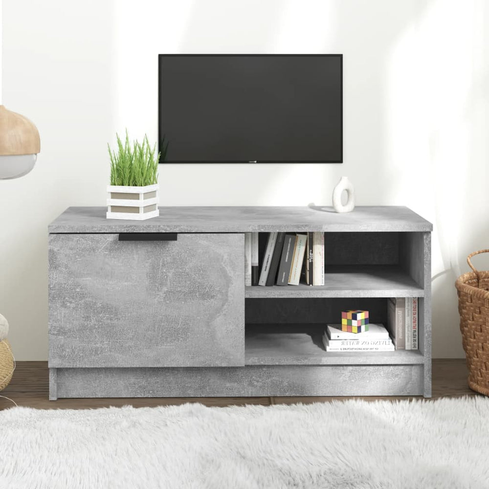 Meuble TV vidaXL gris béton 80x35x36,5 cm Aggloméré