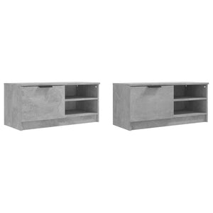 TV-Schränke Betongrau 80 cm, 2er Set