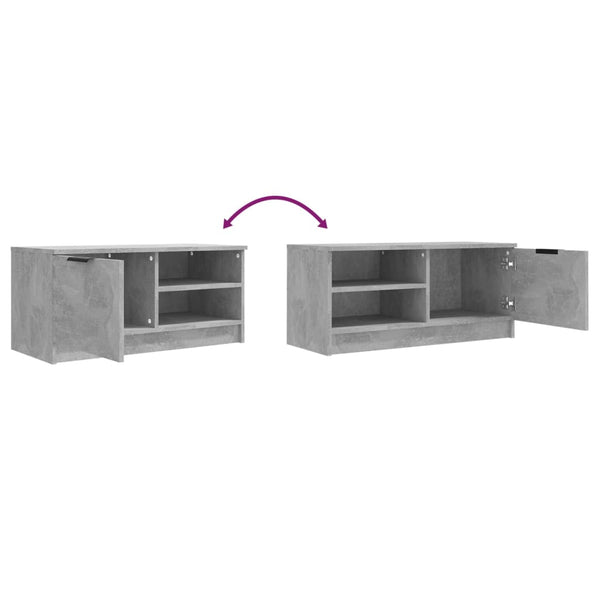 TV-Schränke Betongrau 80 cm, 2er Set