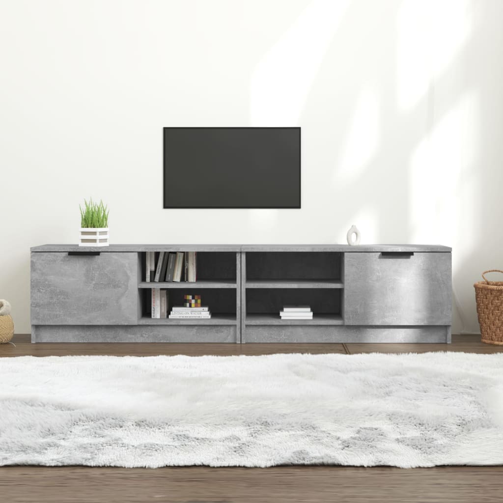 TV-Schränke Betongrau 80 cm, 2er Set