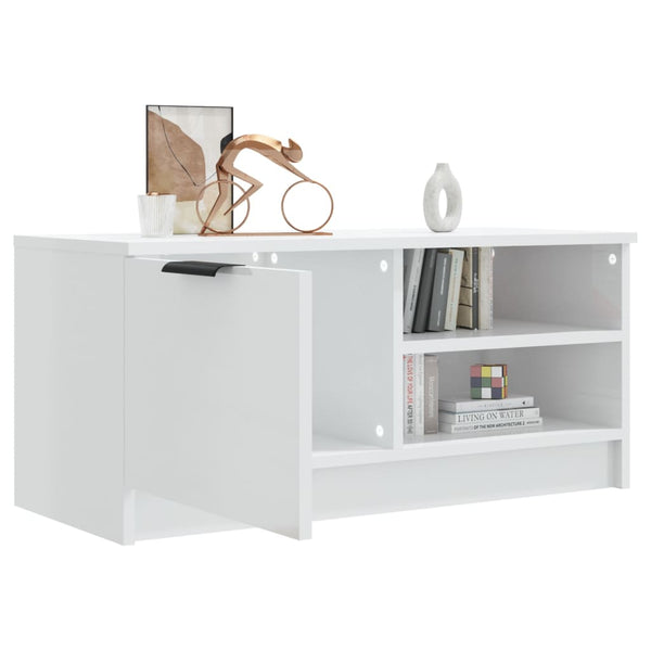 TV-Schrank Hochglanz Weiß 80 cm