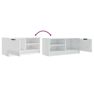 TV-Schrank Hochglanz Weiß 80 cm