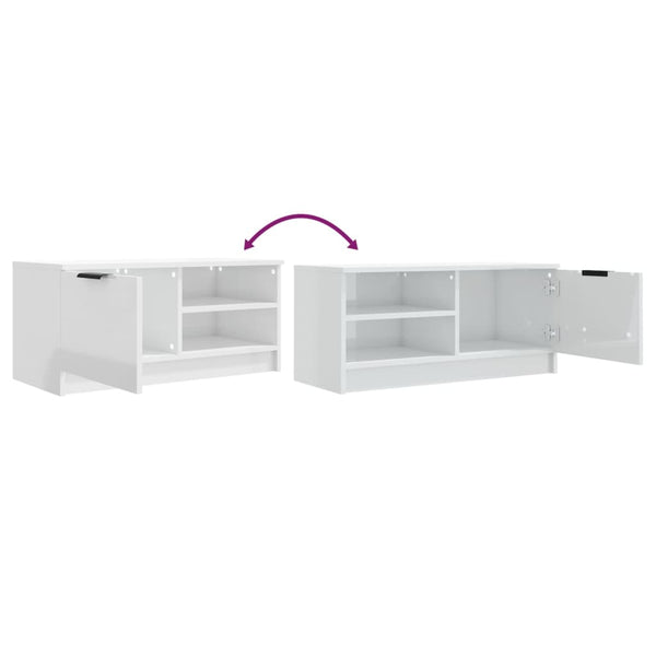 TV-Schrank Hochglanz Weiß 80 cm
