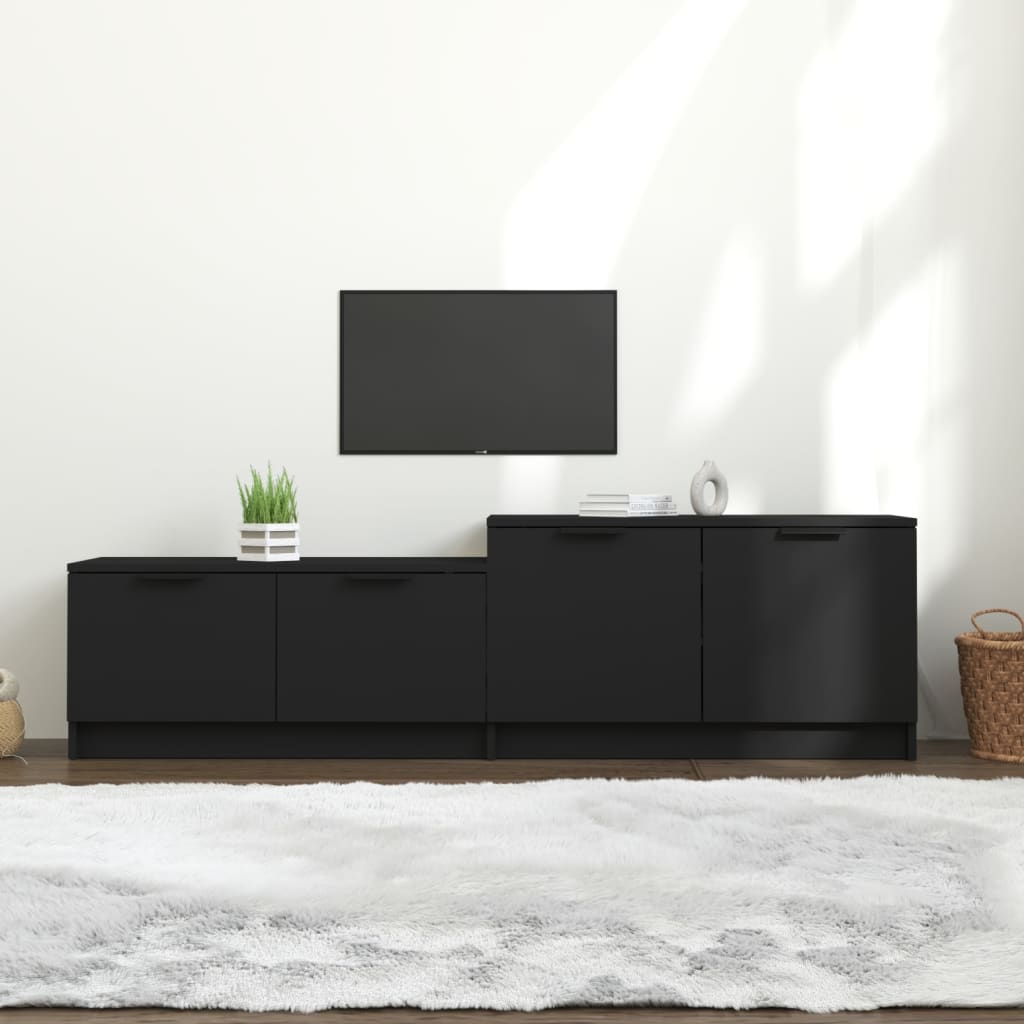 Schwarzer TV-Schrank 158,5 cm