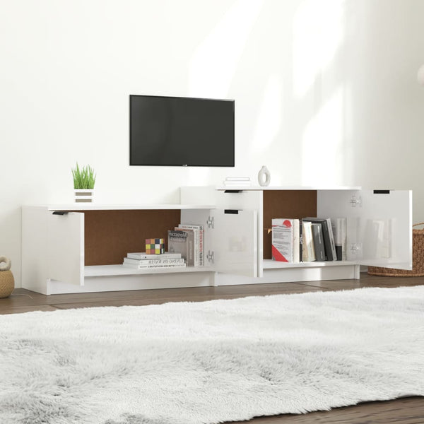 TV-Schrank Hochglanz Weiß 158,5 cm