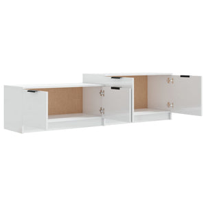 TV-Schrank Hochglanz Weiß 158,5 cm