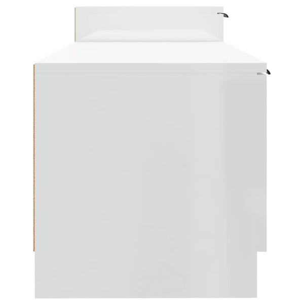 TV-Schrank Hochglanz Weiß 158,5 cm