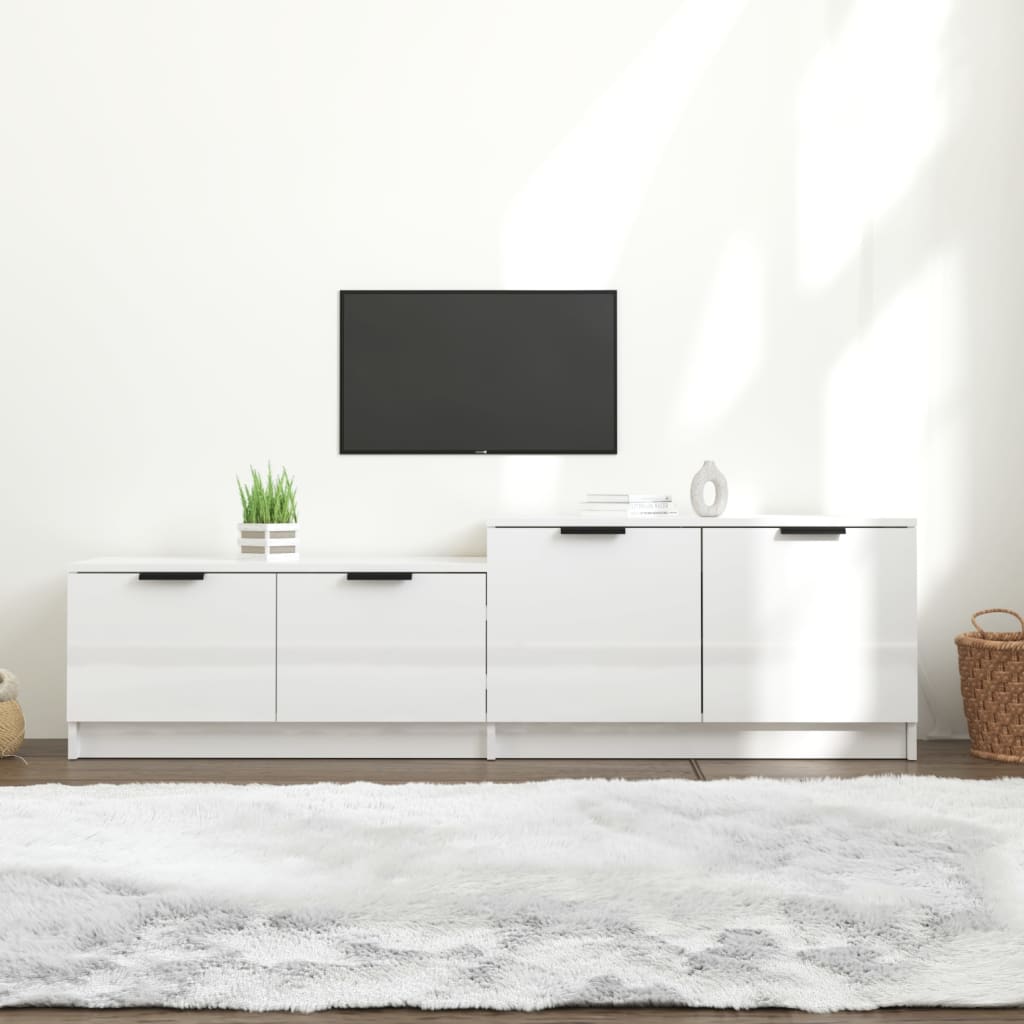 TV-Schrank Hochglanz Weiß 158,5 cm