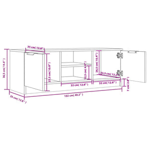 Schwarzer TV-Schrank 102 cm