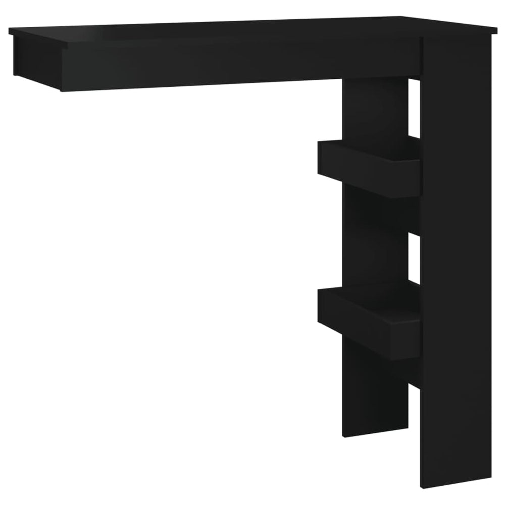 Schwarzer Wand-Bartisch 102x45x103,5 cm