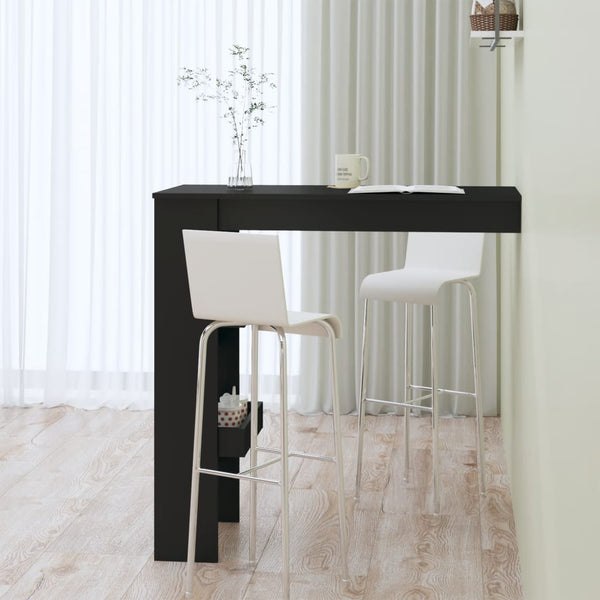 Schwarzer Wand-Bartisch 102x45x103,5 cm