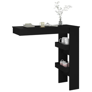 Schwarzer Wand-Bartisch 102x45x103,5 cm