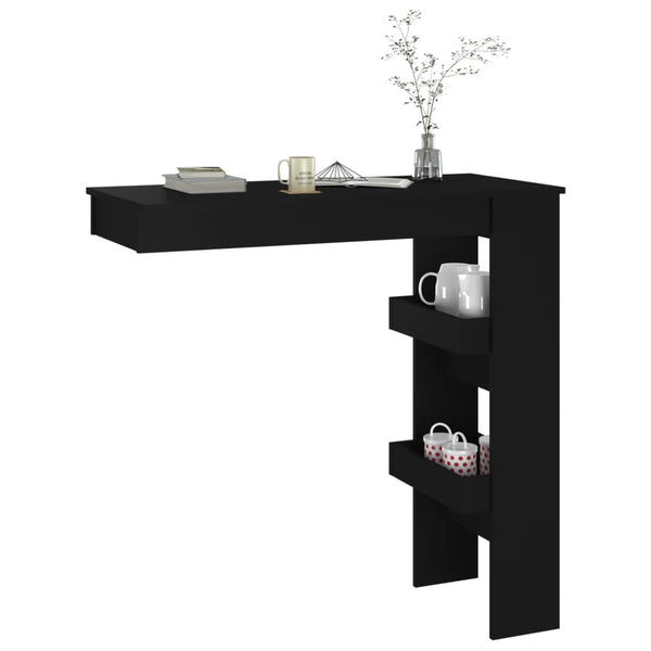 Schwarzer Wand-Bartisch 102x45x103,5 cm