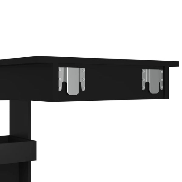 Schwarzer Wand-Bartisch 102x45x103,5 cm
