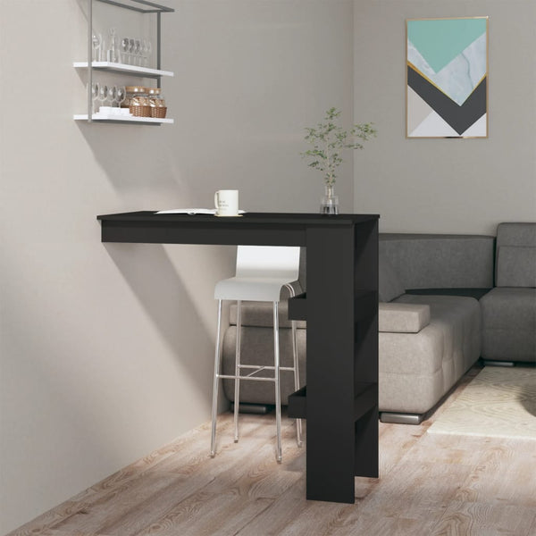 Schwarzer Wand-Bartisch 102x45x103,5 cm