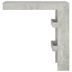 Betongrauer Wand-Bartisch, 102 cm