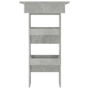 Betongrauer Wand-Bartisch, 102 cm