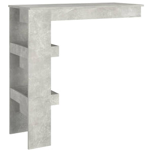 Betongrauer Wand-Bartisch, 102 cm